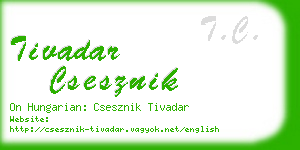 tivadar csesznik business card